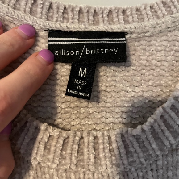 100% Polyester Striped Sweater Dress - Picture 3 of 4